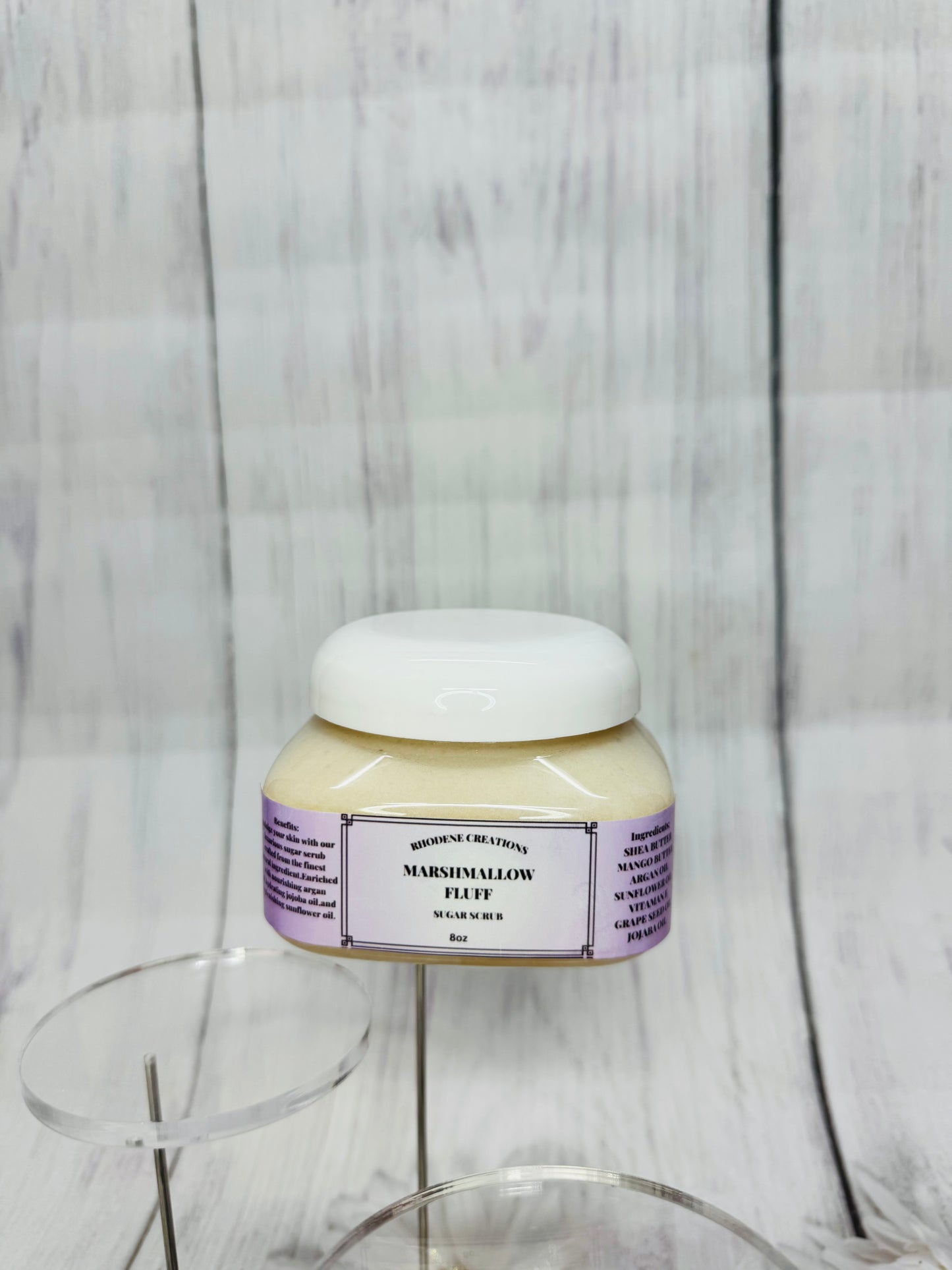 Marshmallow fluff body scrub