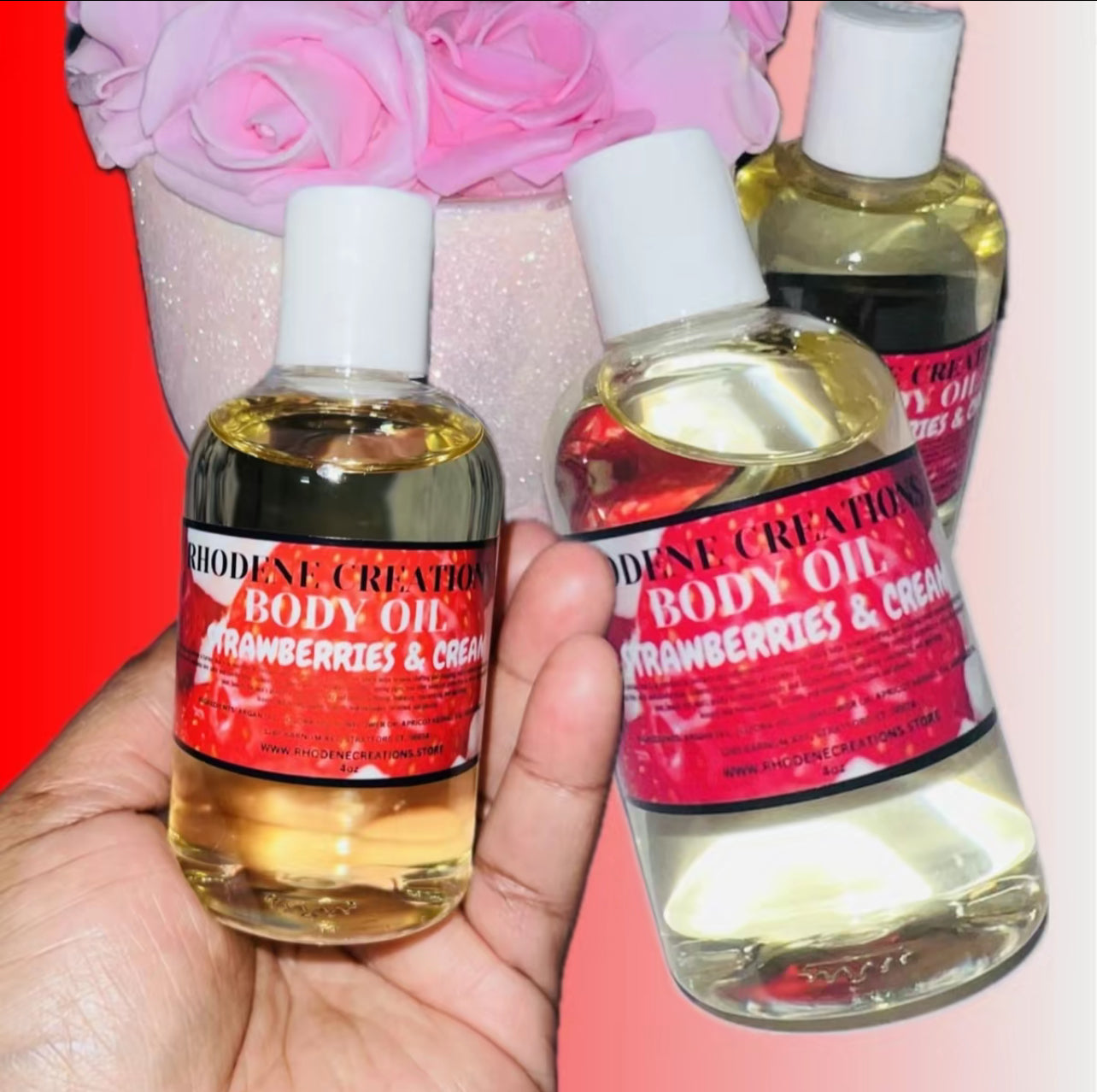 Strawberries and cream body oil