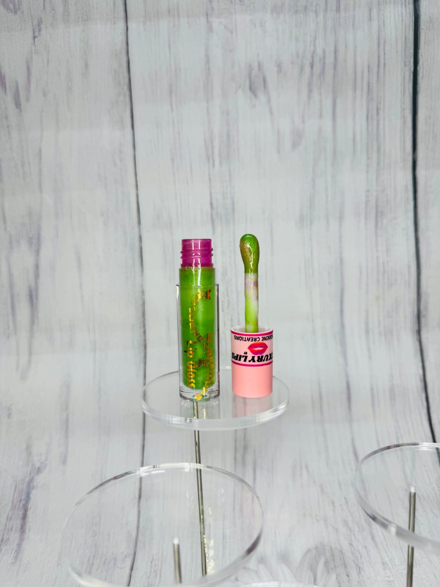 Green apple color changing lip gloss