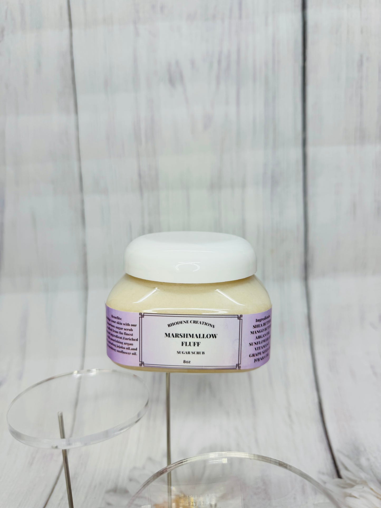 Marshmallow fluff body scrub