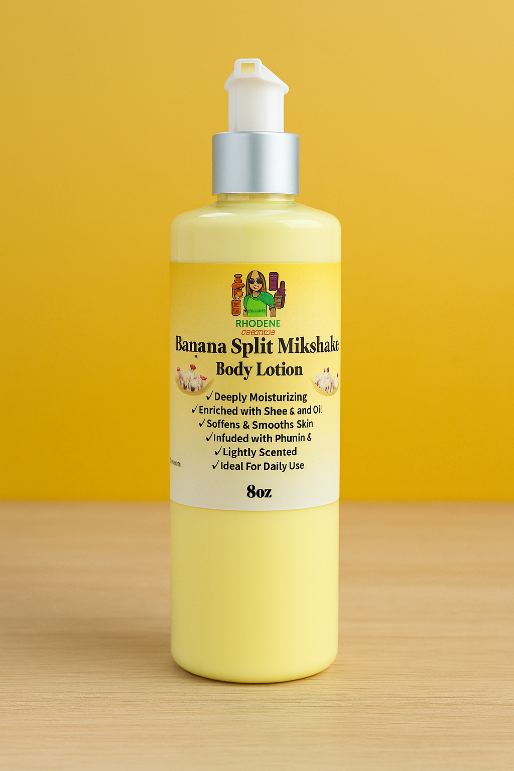 Banana split milkshake, body lotion