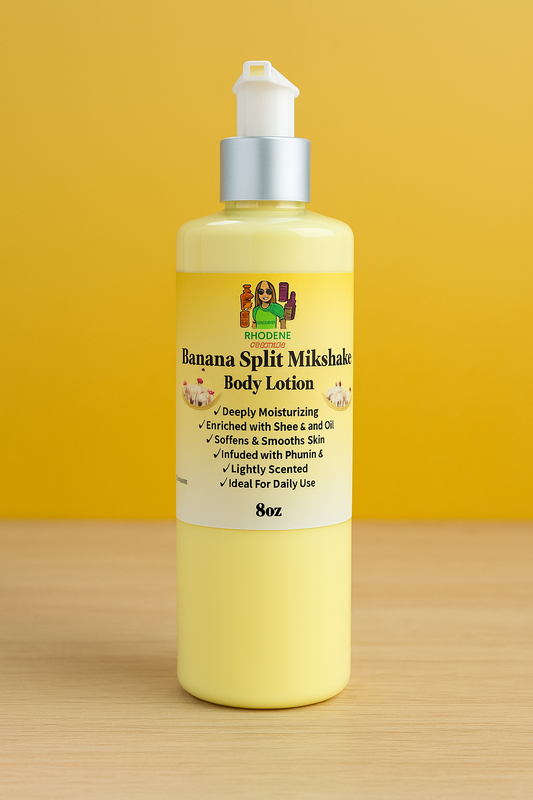 Banana split milkshake, body lotion