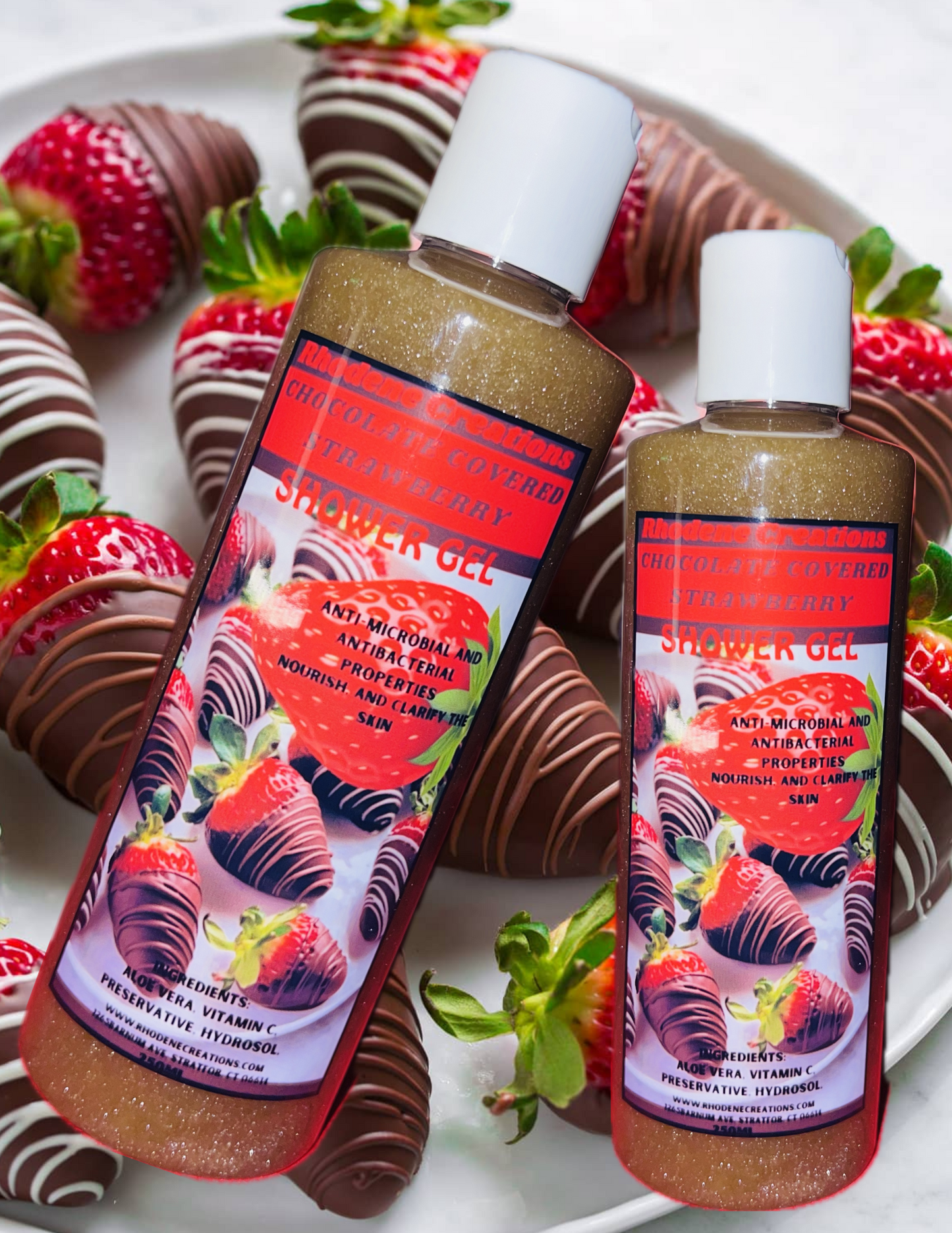 Chocolate covered strawberry shower gel