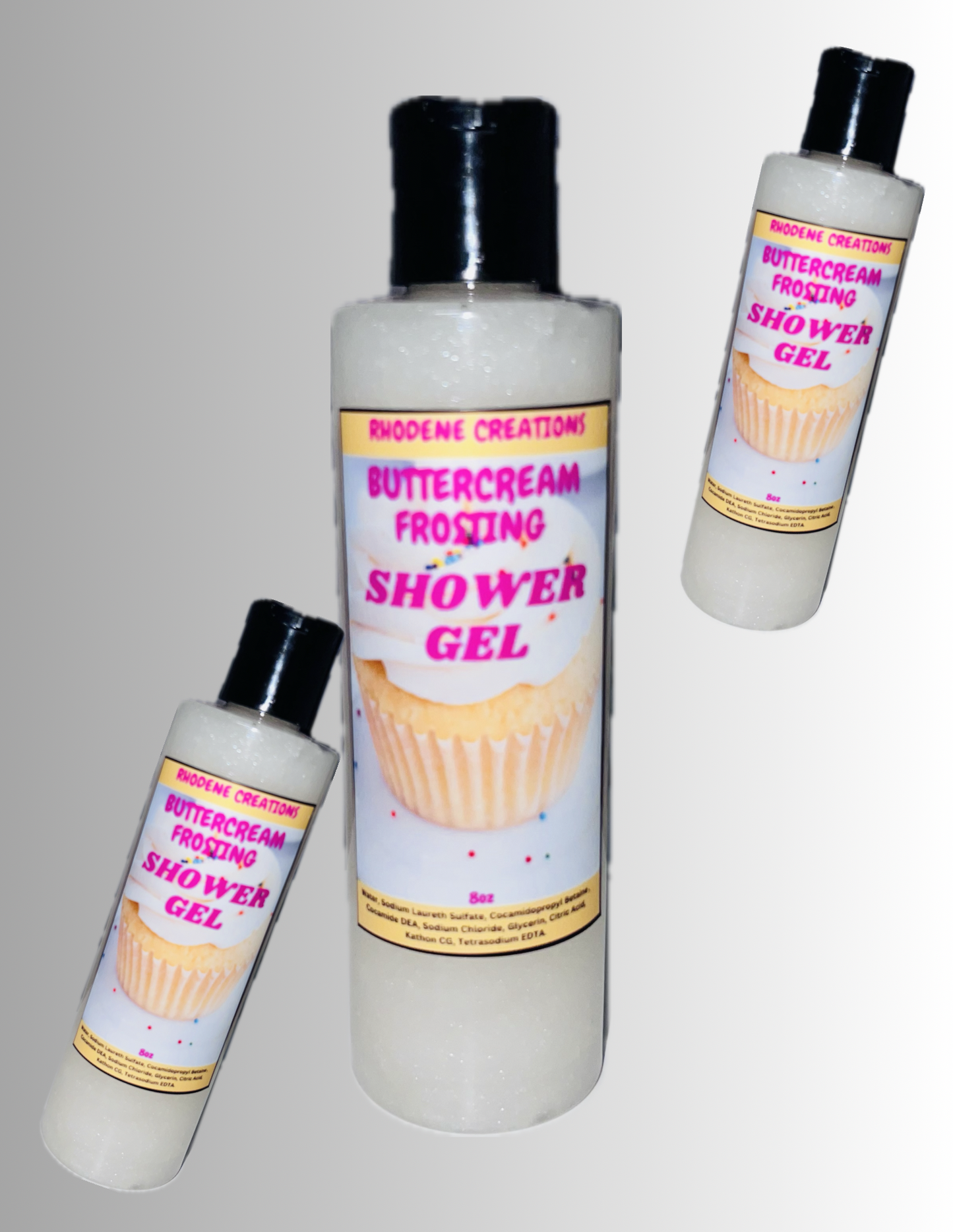 Buttercream frosting shower gel