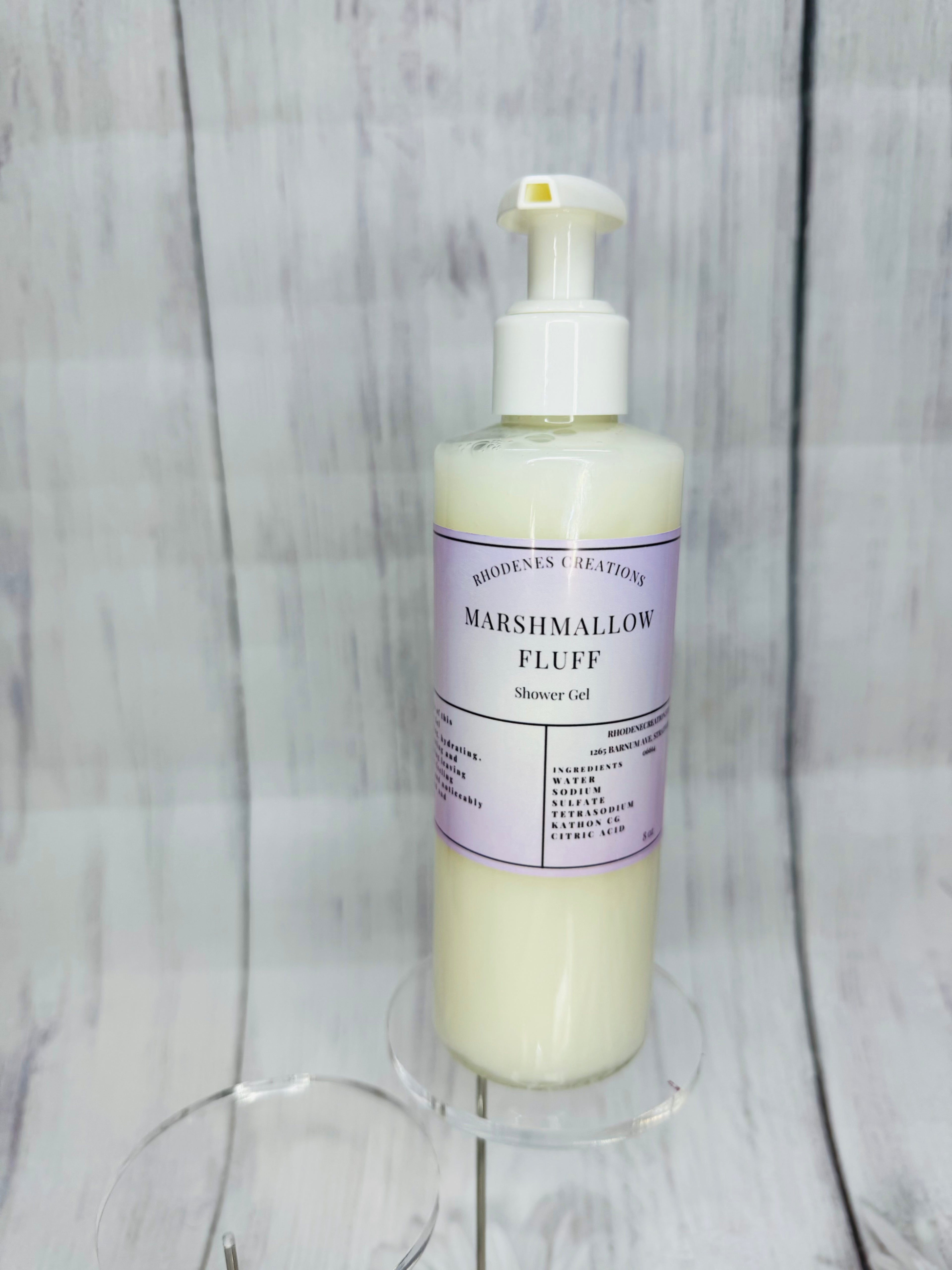 Marshmallow fluff shower gel