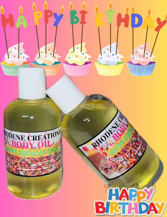 Happy birthday cake body oil