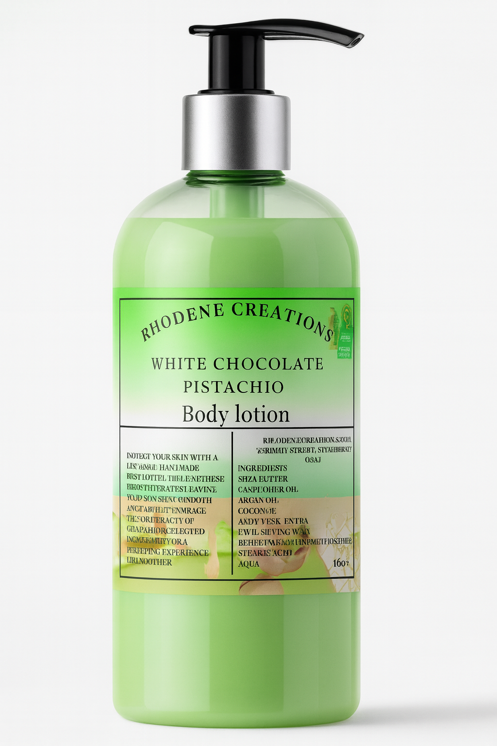 White chocolate pistachio body lotion