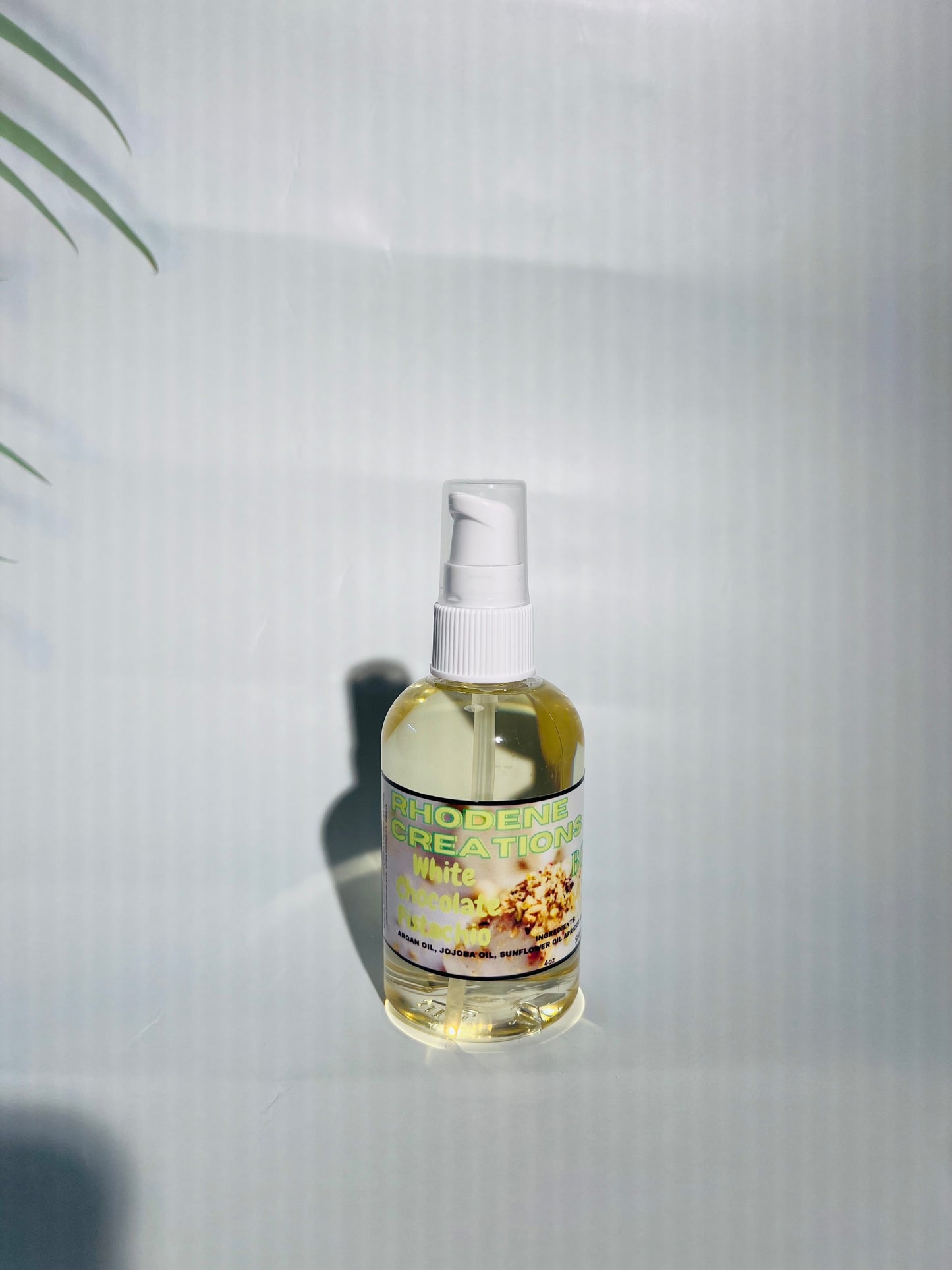 White chocolate pistachio body oil