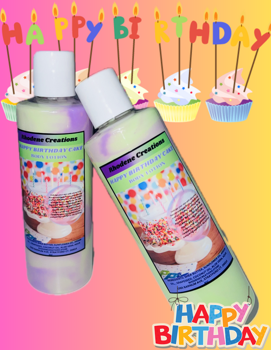 Happy birthday cake body lotion