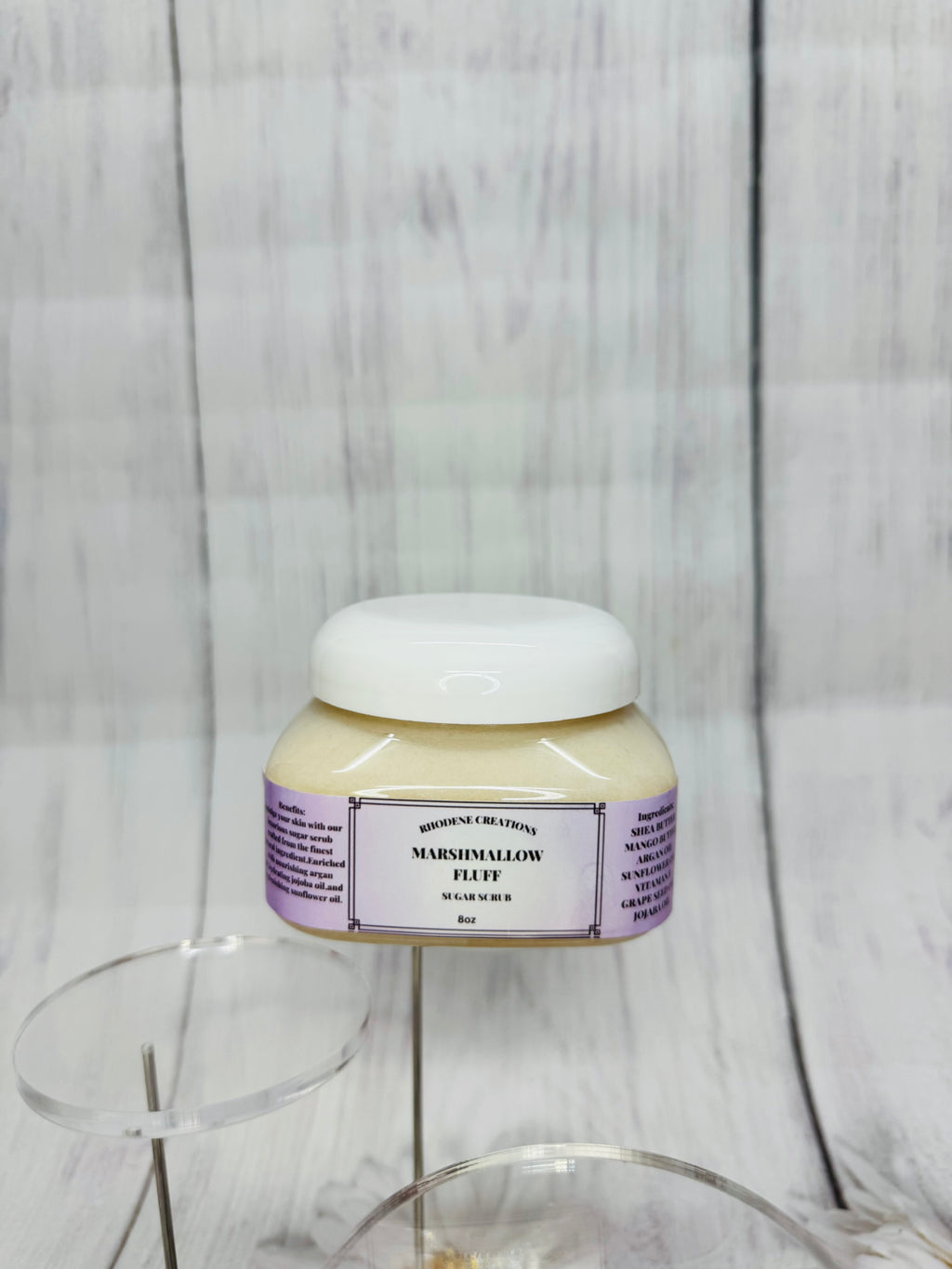 Marshmallow fluff body scrub