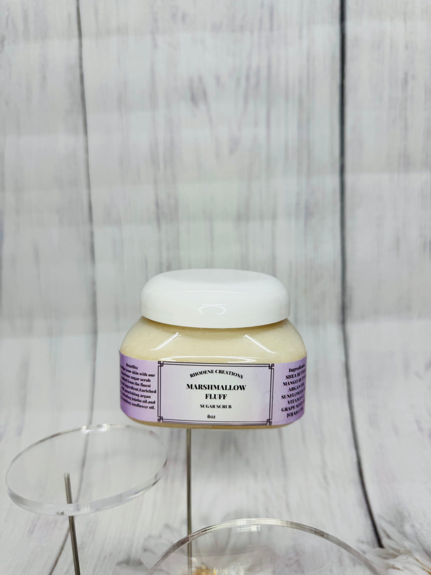 Marshmallow fluff body scrub
