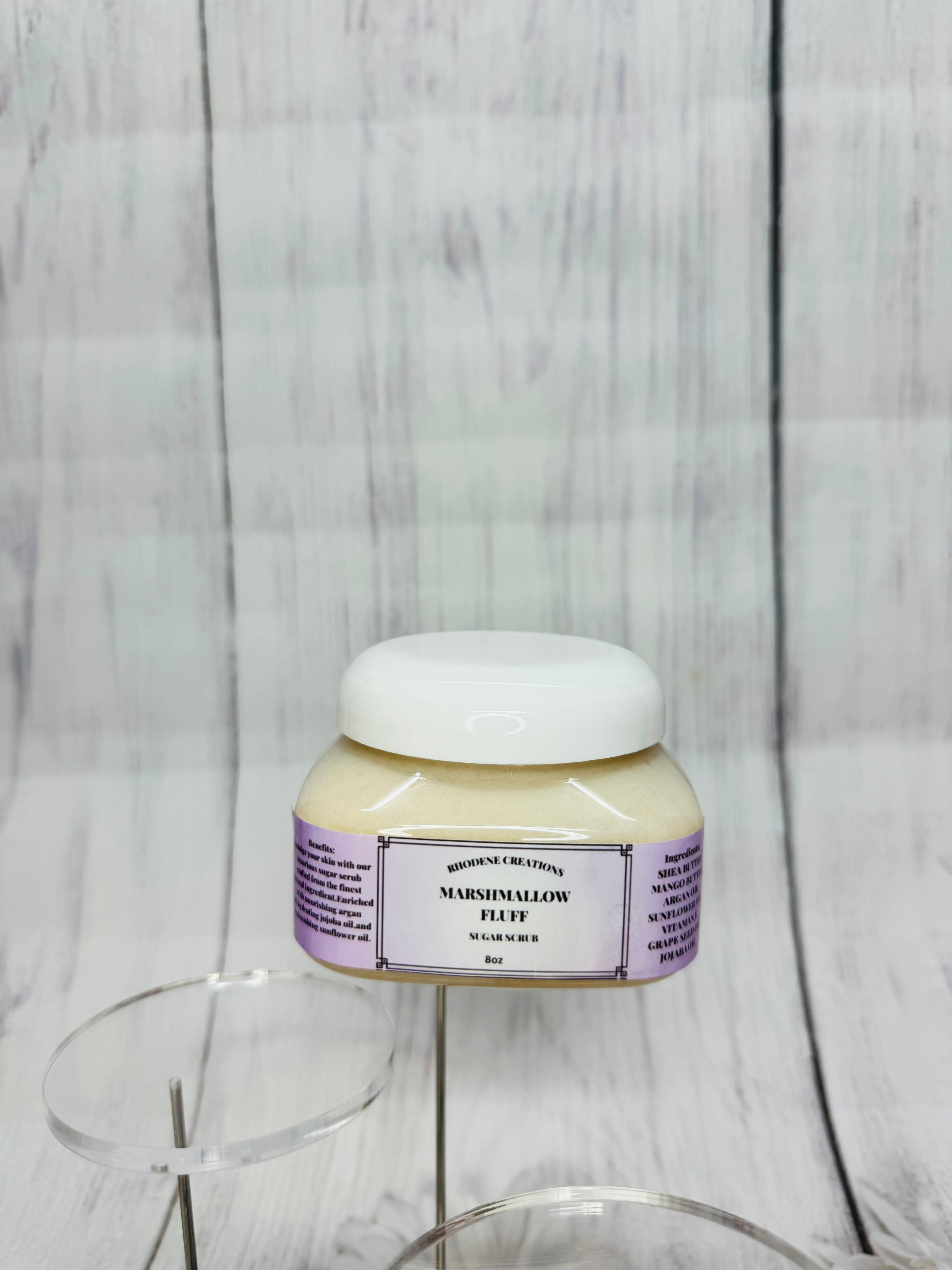 Marshmallow fluff body scrub