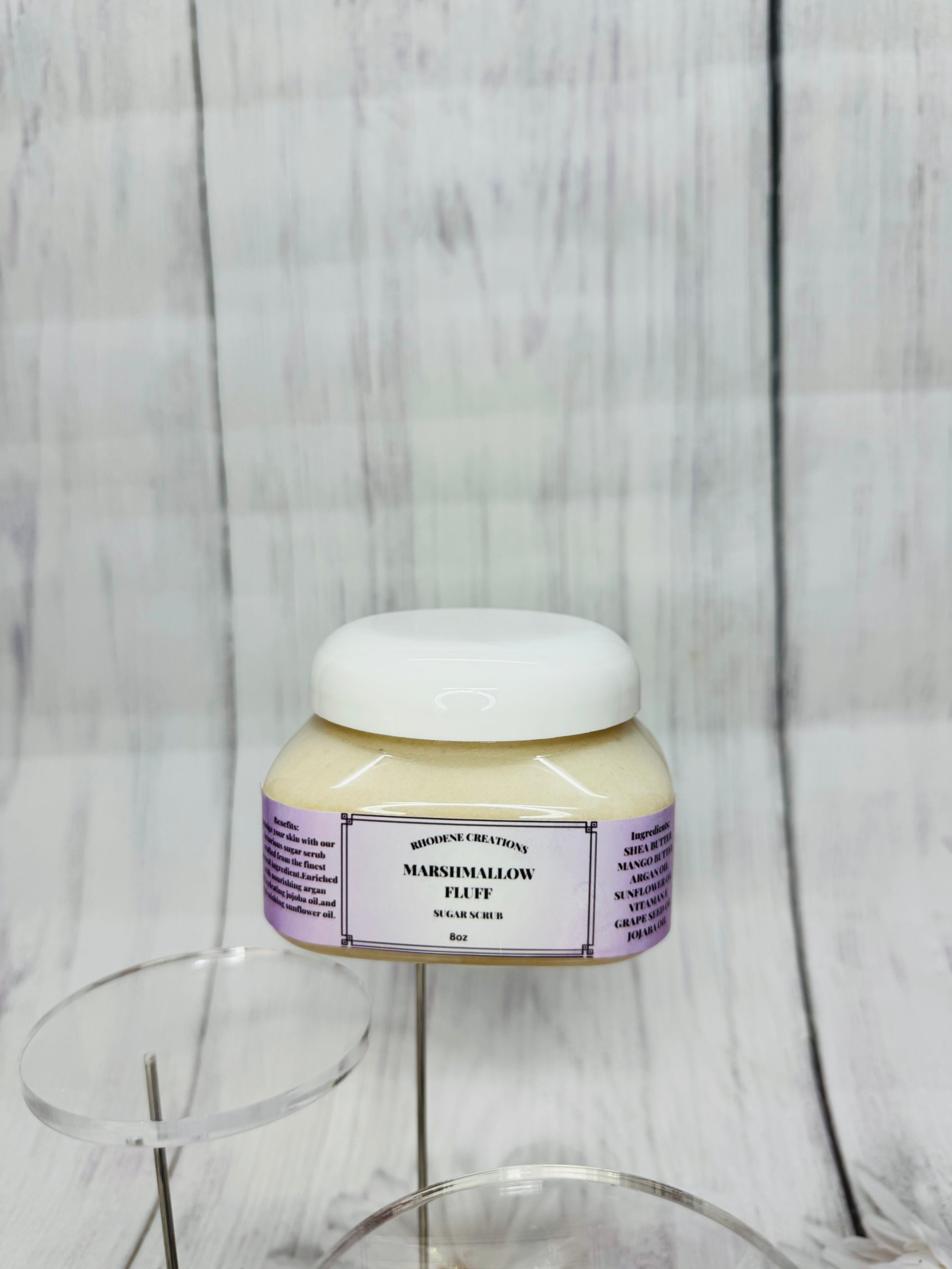 Marshmallow fluff body scrub