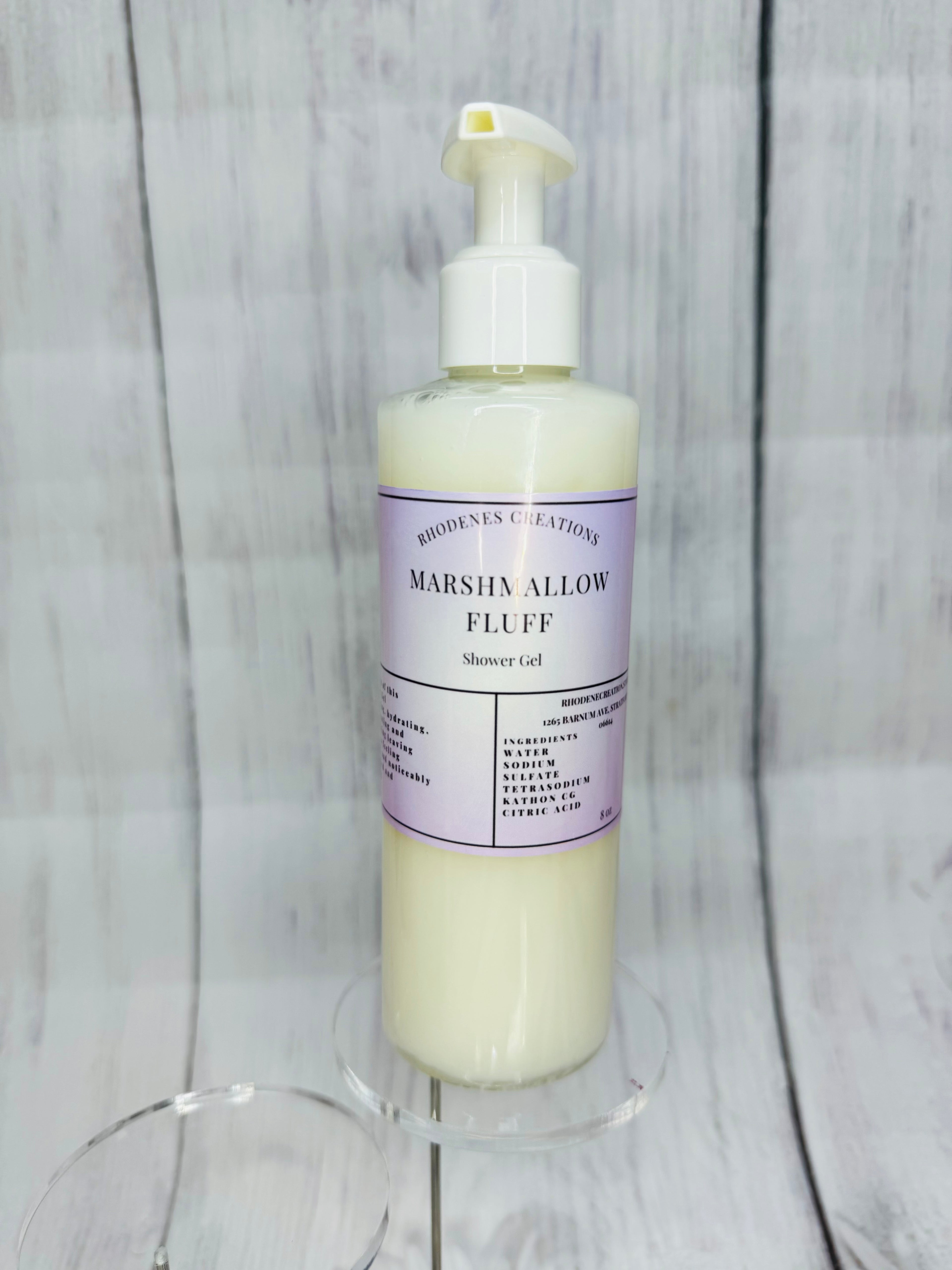 Marshmallow fluff shower gel