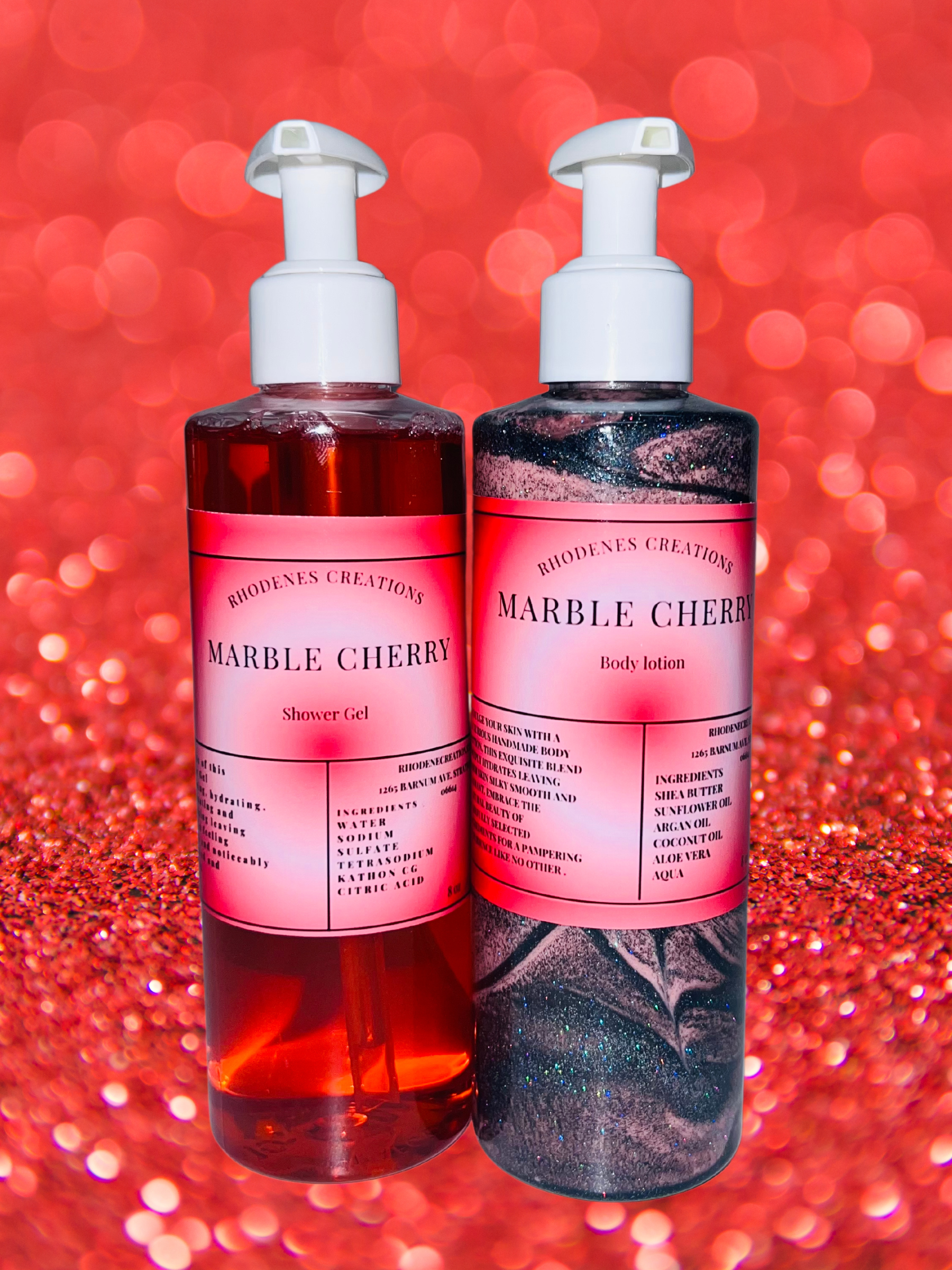 Marble Cherry set
