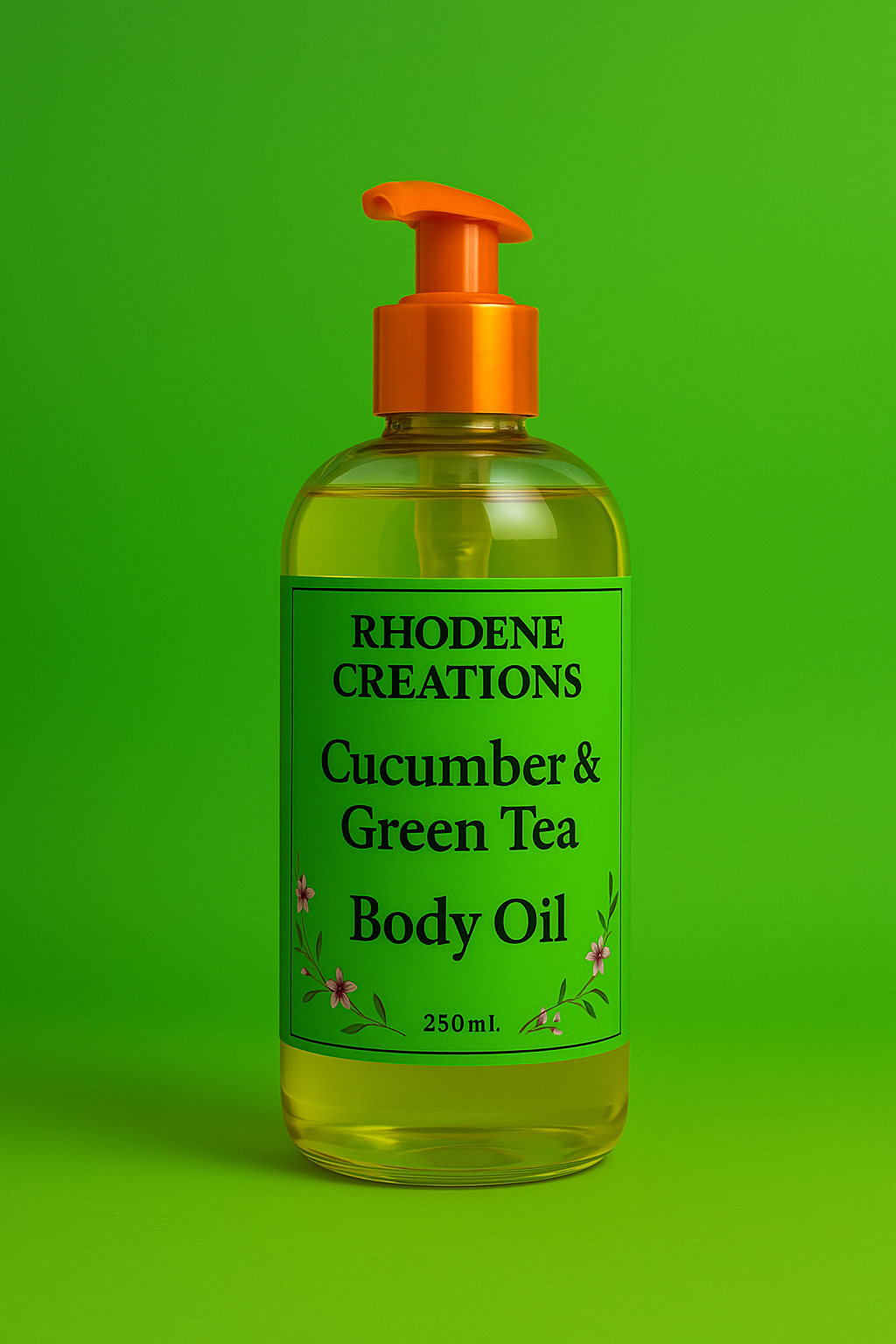 Cucumber and green tea body oil