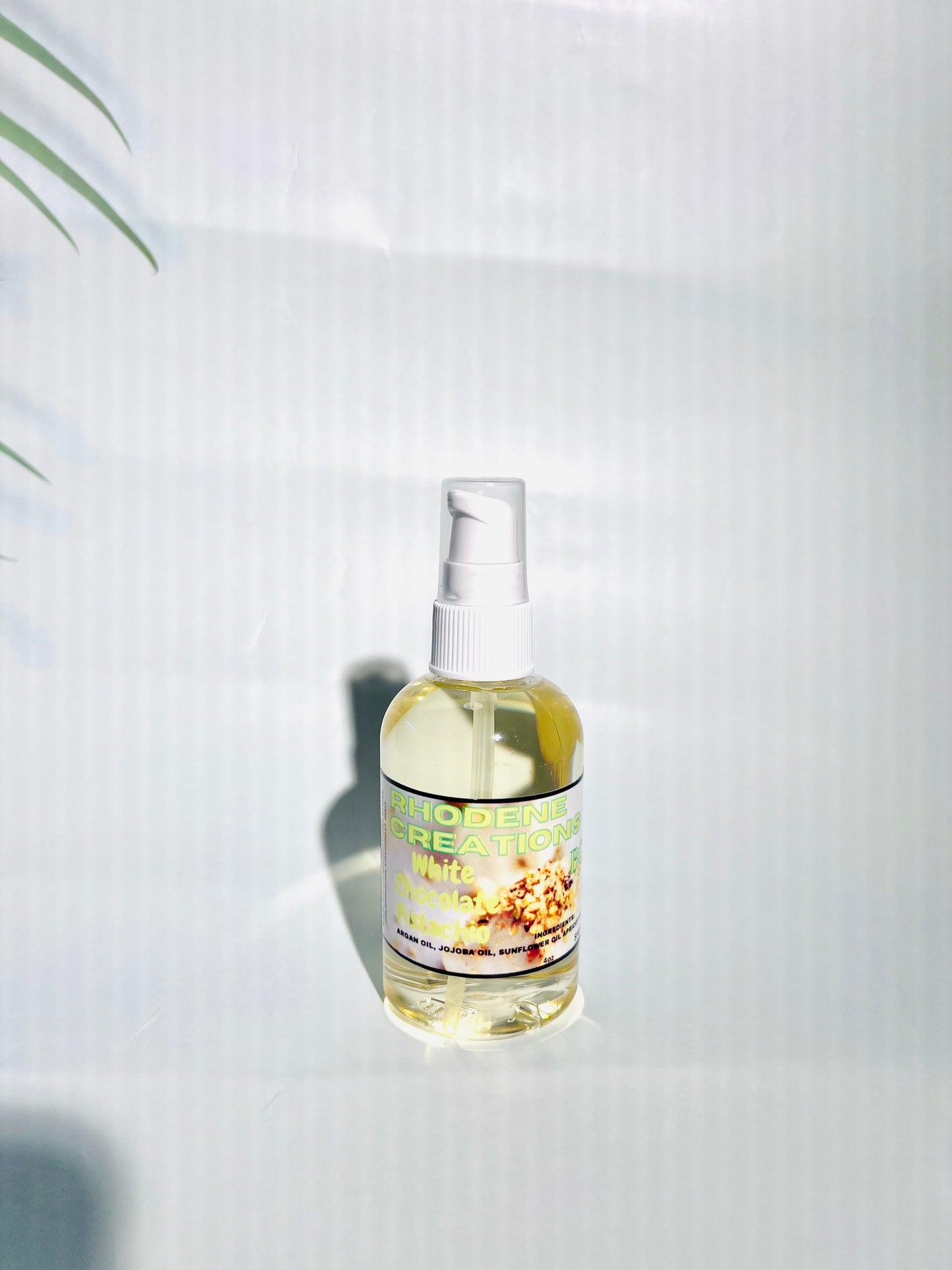 White chocolate pistachio body oil