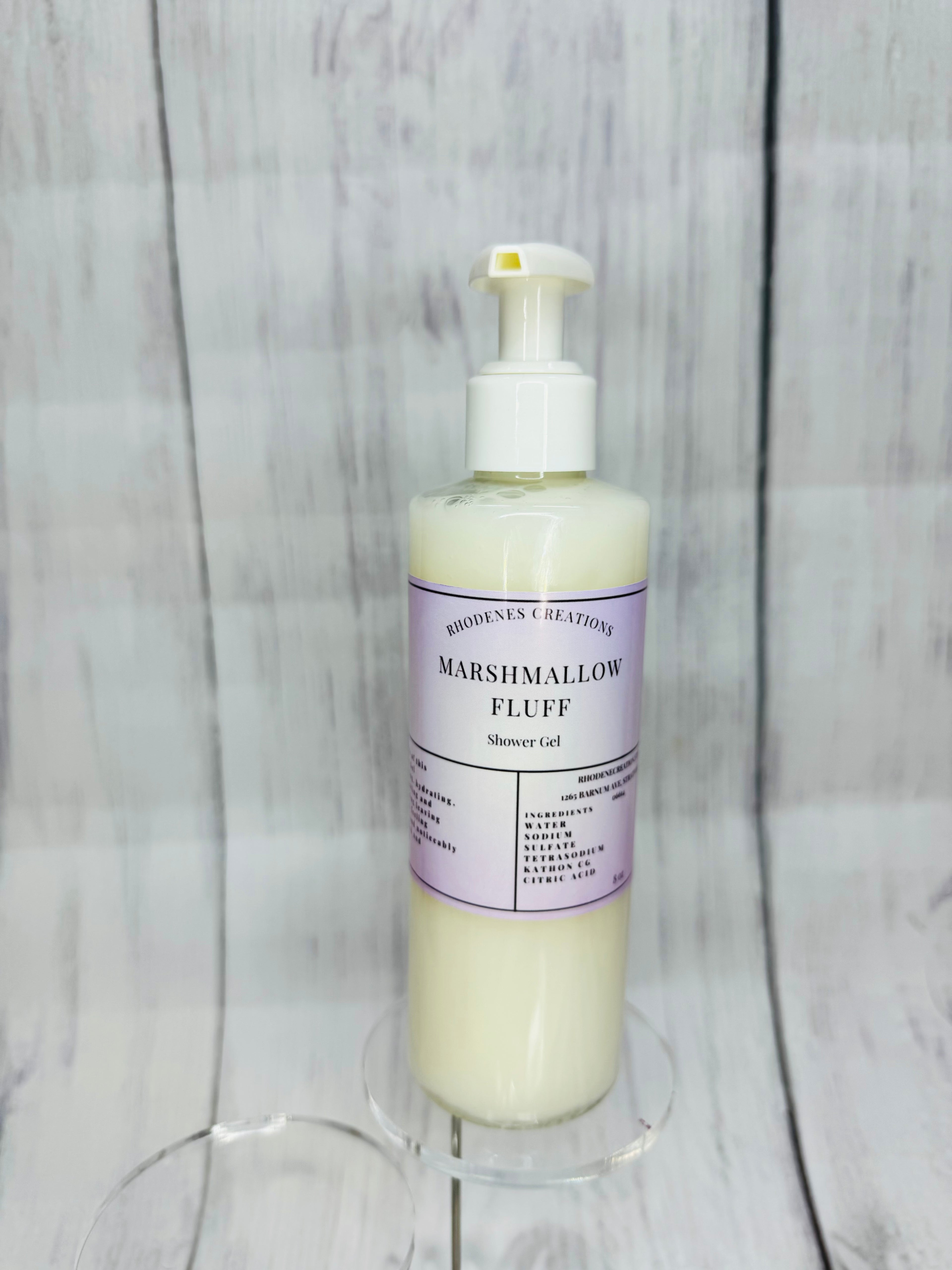 Marshmallow fluff shower gel